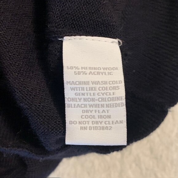 Toscano Firenze Mens Black Merino Wool Acrylic Sweater Vest Size Large - Picture 6 of 10